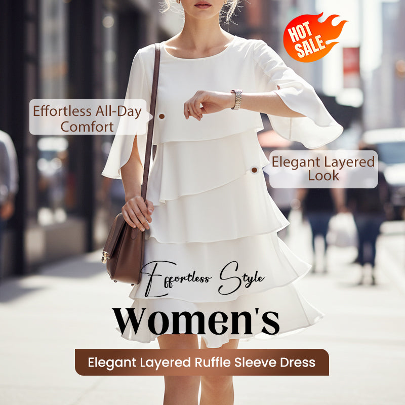 💎 50% RABATT! 💎 Elegantes, mehrlagiges Rüschenkleid für Damen – Pflegeleicht, vielseitig & perfekt für jeden Anlass 💃✨