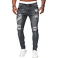 👖50 % RABATT! 🔥 Stylische Skinny Jeans im Used-Look für Herren – Schmale, zulaufende Passform, atmungsaktive Baumwolle & lässige Risse