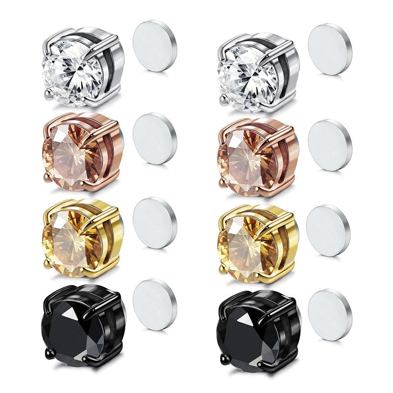Magnetische Zirkonia-Ohrstecker – kein Piercing nötig