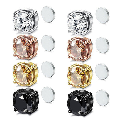 Magnetische Zirkonia-Ohrstecker – kein Piercing nötig