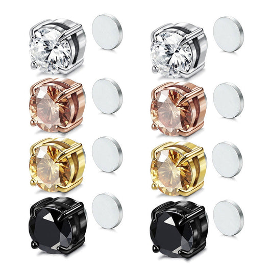 Magnetische Zirkonia-Ohrstecker – kein Piercing nötig