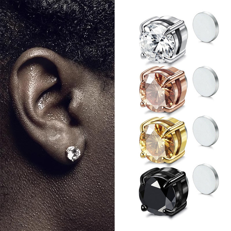 Magnetische Zirkonia-Ohrstecker – kein Piercing nötig