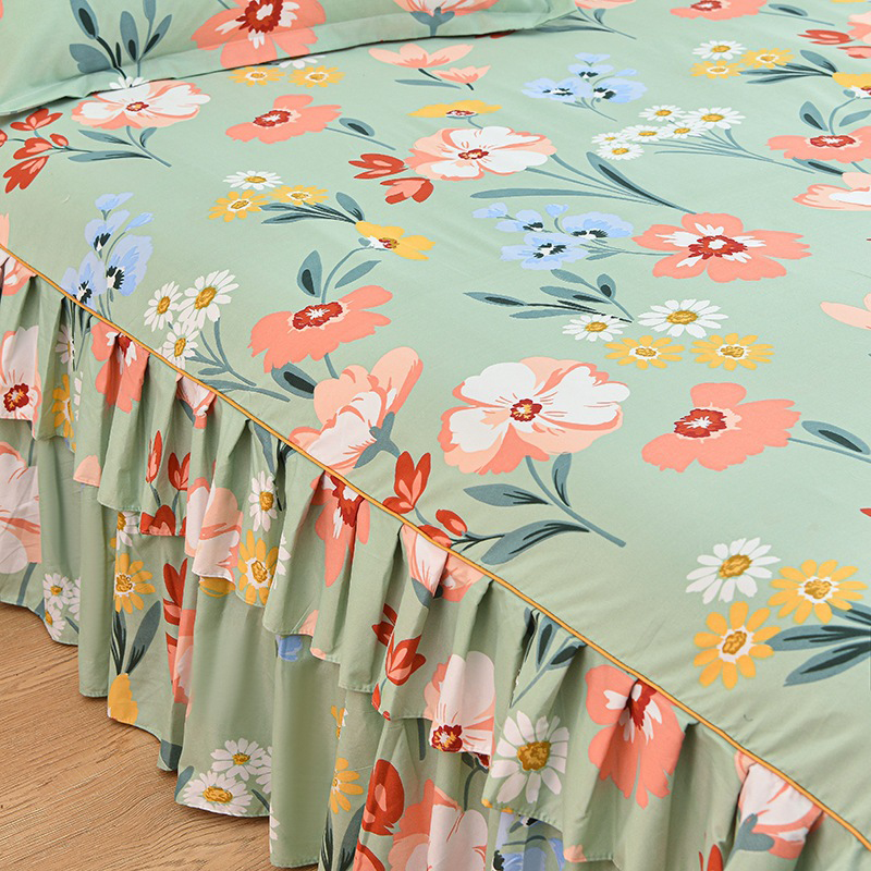 ⏳ Nur heute: 58% Rabatt | 3-teiliges Rüschen-Bettrock-Set 🛏️