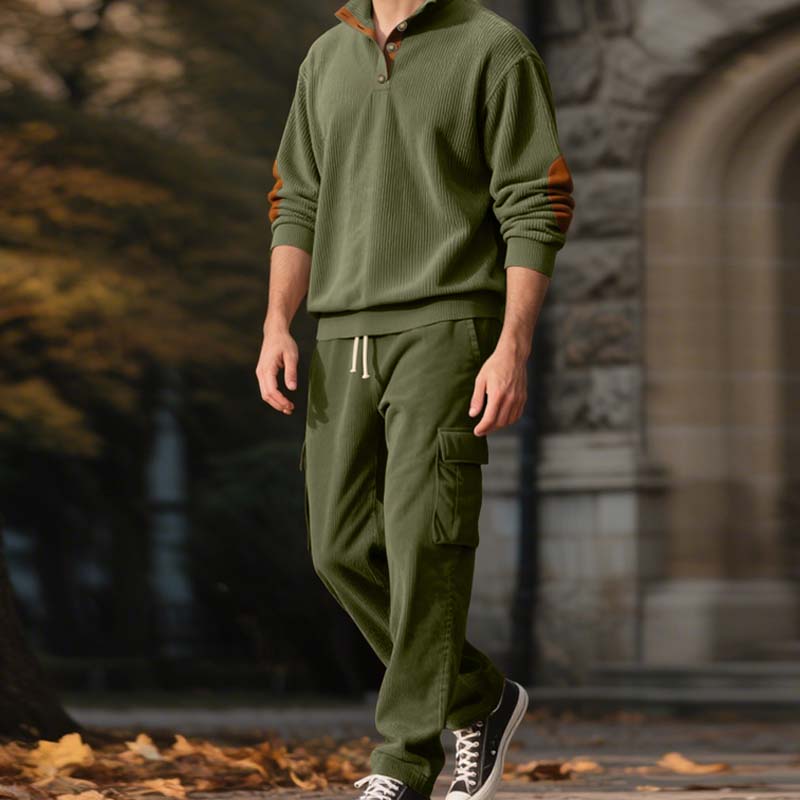 📢📢50% RABATT !! ⏰Trendiges 2-Teile-Set: Herren-Sweatshirt mit Cargohose