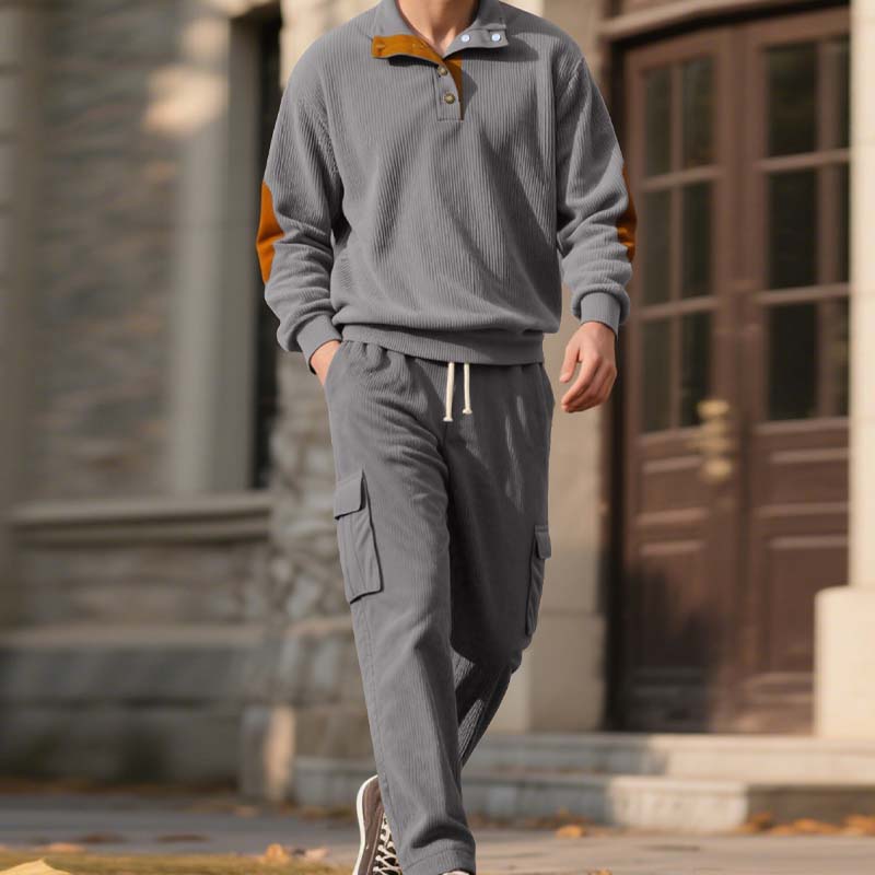 📢📢50% RABATT !! ⏰Trendiges 2-Teile-Set: Herren-Sweatshirt mit Cargohose
