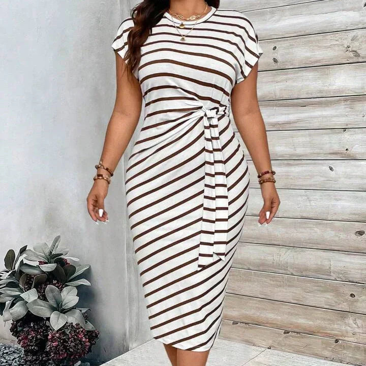 💕 Elegantes Damenkleid mit Bindegürtel