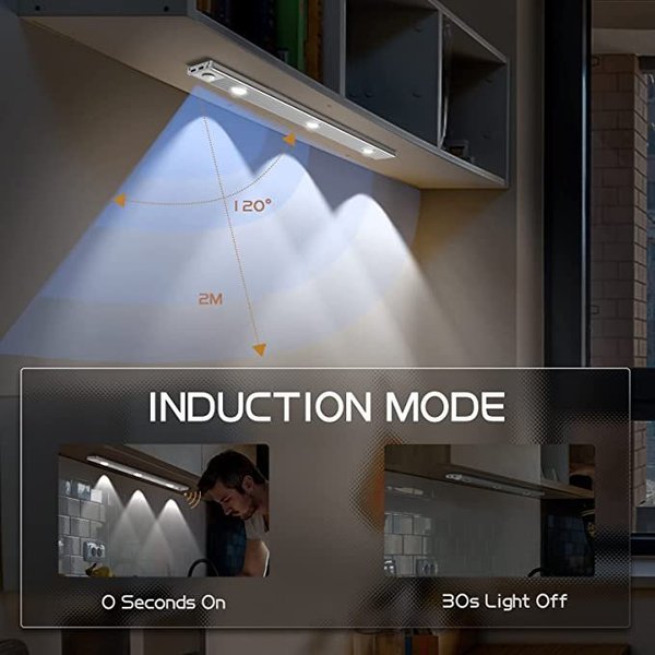 💡 Bewegungsmelder LED-Schrankleuchte - Automatisch & Wiederaufladbar, Einfache Montage ✨😊 Praktische Beleuchtung ohne Kabel für jeden Schrank.