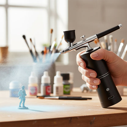 ⚡ Blitzangebot nur für 3 Stunden 🛠️ Kabelloses tragbares Airbrush-Set mit Kompressor
