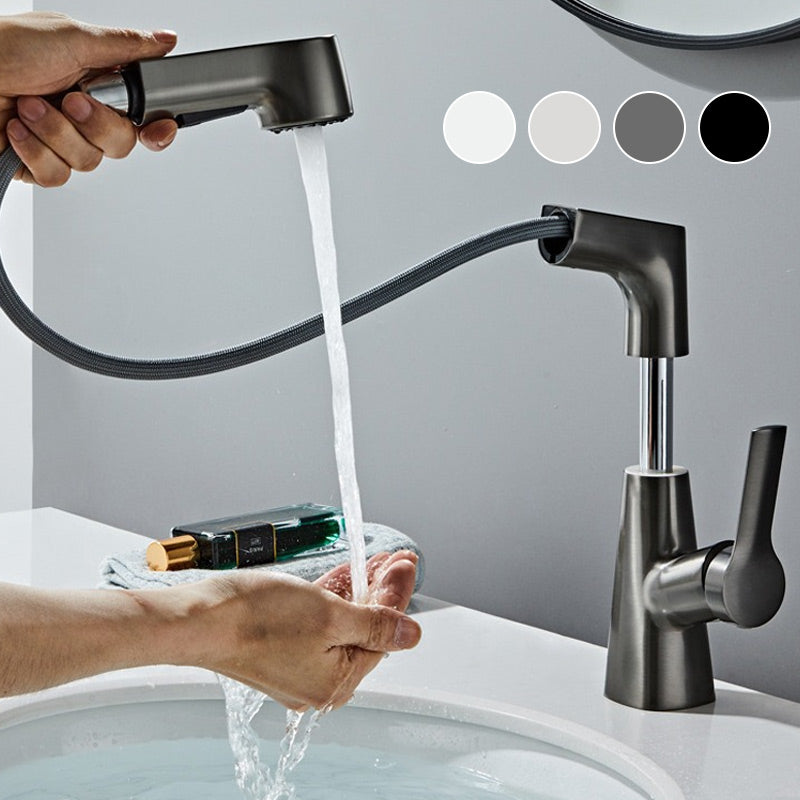🔥Solange der Vorrat reicht 50 % Rabatt!🎉1-Loch-Badewasserhahn mit herausziehbarer Brause
