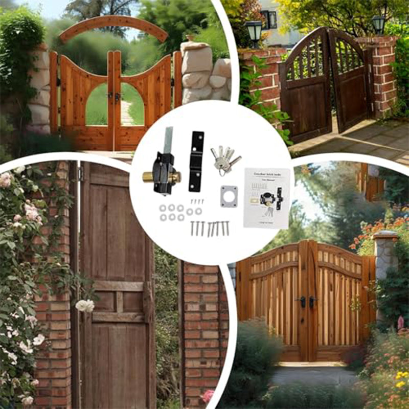 💎 50% RABATT! 💎 Doppelseitiges Hoftor-Schloss 50/70 mm – Robustes Eisenschloss mit Langriegel & 5 Schlüsseln für Innen & Außen 🔒🚪