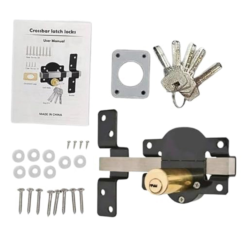 💎 50% RABATT! 💎 Doppelseitiges Hoftor-Schloss 50/70 mm – Robustes Eisenschloss mit Langriegel & 5 Schlüsseln für Innen & Außen 🔒🚪