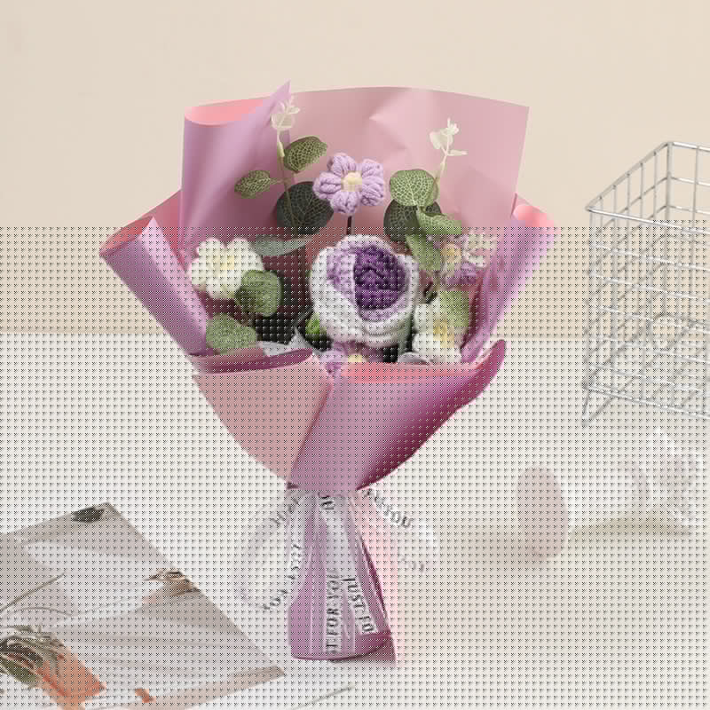 🎉 Handgefertigter, zarter Häkelblumenstrauß – naturgetreues Design, langlebig und perfekt als Wohnaccessoire/Geschenk 💞✨