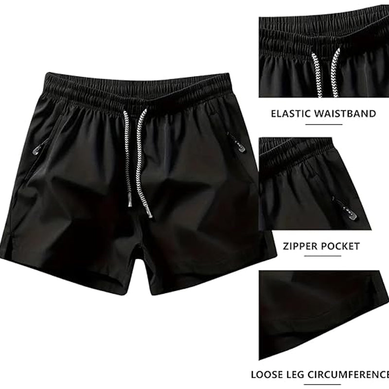 💎 50% RABATT! 💎 Schnelltrocknende Herren-Sportshorts – Reißverschlusstaschen, Verstellbarer Bund & Cool-Touch-Material 🏃‍♂️✨