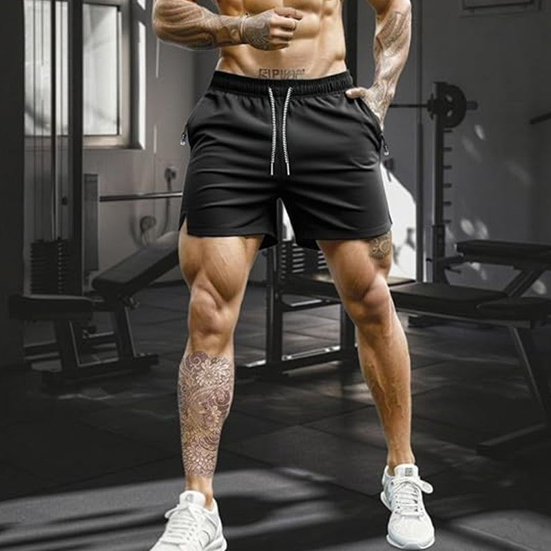 💎 50% RABATT! 💎 Schnelltrocknende Herren-Sportshorts – Reißverschlusstaschen, Verstellbarer Bund & Cool-Touch-Material 🏃‍♂️✨