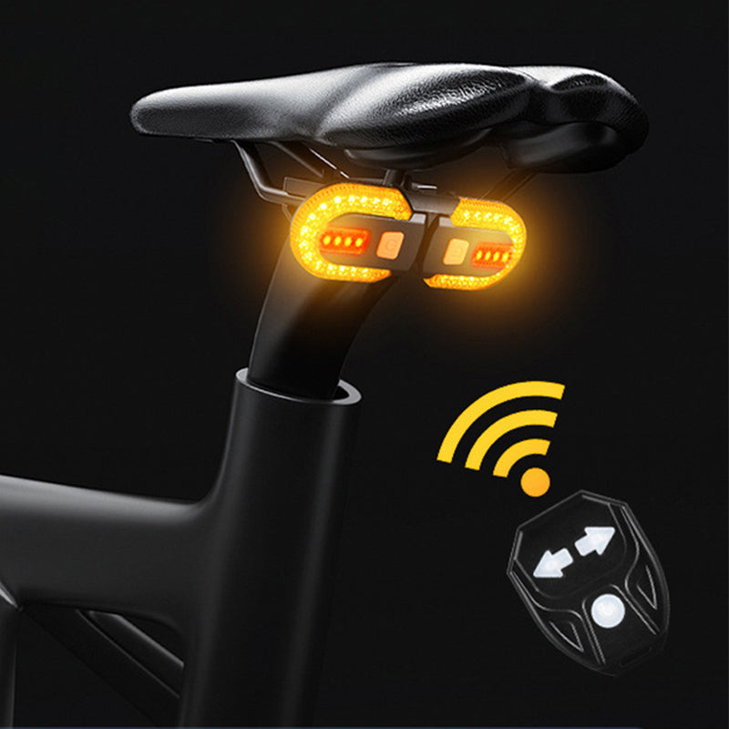 Fahrrad Rücklicht mit Blinker – USB Aufladbar, Kabellose Fernbedienung🚴‍♂️🔴