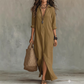 Lässiges, locker sitzendes Maxikleid mit Schlitz vorne