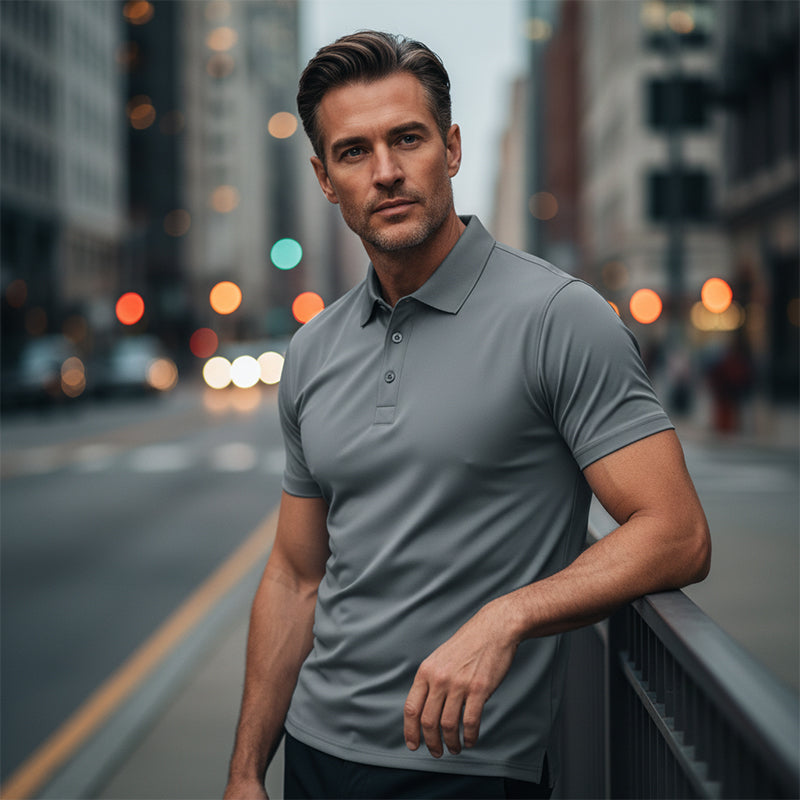Schnell trocknendes Kurzarm-T-Shirt mit Reverskragen für Herren 💫