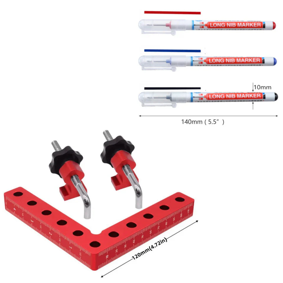 🔧 90° Positionierwinkel & Rechtwinkel-Klemmen Set