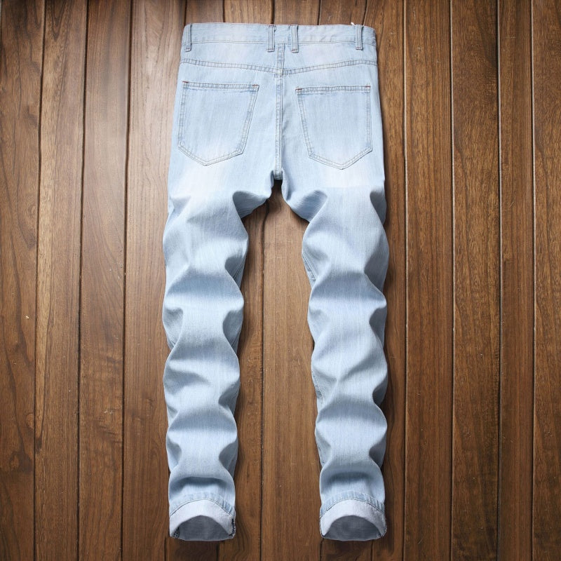 👖 50% RABATT! ✨ Slim Straight Ripped Jeans, Destroyed Look – eine Jeans mit cooler Einstellung, gemütlich und modisch gleichzeitig.🔥