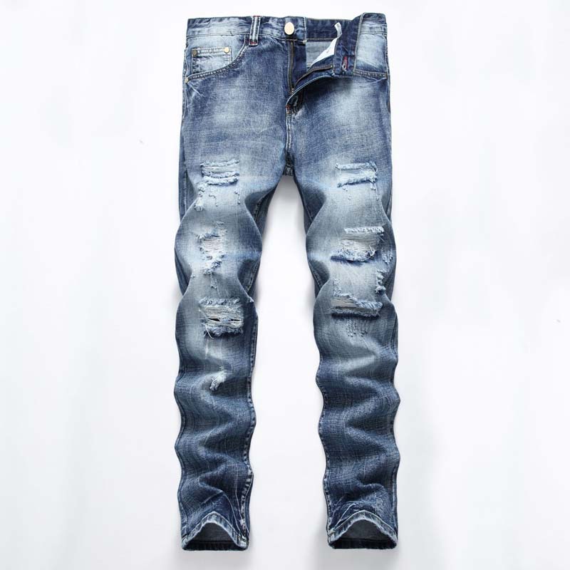 👖 50% RABATT! ✨ Slim Straight Ripped Jeans, Destroyed Look – eine Jeans mit cooler Einstellung, gemütlich und modisch gleichzeitig.🔥