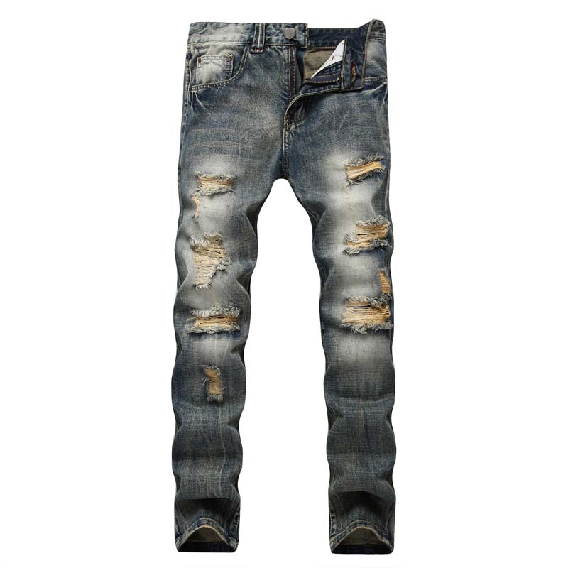 👖 50% RABATT! ✨ Slim Straight Ripped Jeans, Destroyed Look – eine Jeans mit cooler Einstellung, gemütlich und modisch gleichzeitig.🔥