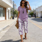 ✨ FINAL SALE 🔥 -50% 👗🔥 Damen Zweiteiler Set Tunika & Bedruckte Hose｜Asymmetrischer Stufensaum, Atmungsaktiv, S–5XL Viele Farben