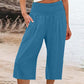 【S–3XL】🍂Leichte Damen-Crop-Hose mit elastischem Bund