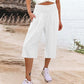 【S–3XL】🍂Leichte Damen-Crop-Hose mit elastischem Bund