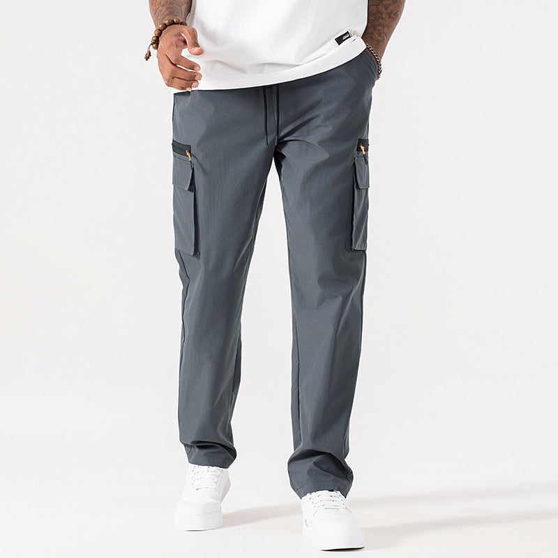 ⏰ 50% RABATT – Nur für kurze Zeit ✨Straight-Leg Cargo-Hose mit elastischem Kordelzug 🌿 Bequem & Ideal für Alltag und Outdoor