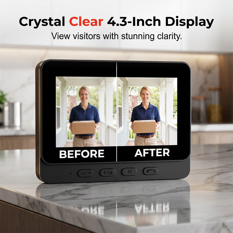 🚪📺 70% RABATT! Intelligente Video-Türklingel mit 4,3-Zoll-Display – WLAN, Nachtsicht & Zwei-Wege-Audio für maximale Sicherheit ✨