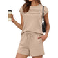 ✨ Damen Pintuck-T-Shirt & Schnürhosen 2-teiliges Set – bequem, stylisch & perfekt aufeinander abgestimmt – ideal für Alltag, Homeoffice & Freizeit