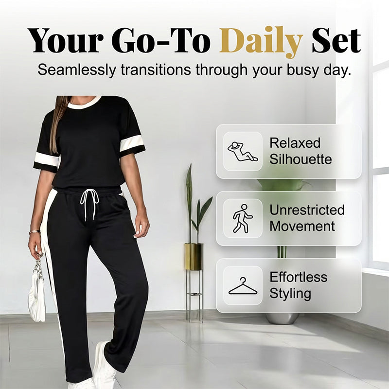 👖 50% RABATT! 🌸 Damen Komfort-Hosen-Set mit Kordelzug – Bequem, elastisch & perfekt für Zuhause und Freizeit 🏠