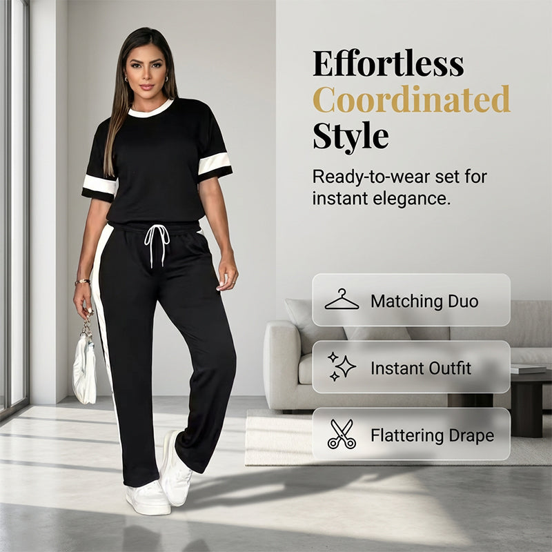 👖 50% RABATT! 🌸 Damen Komfort-Hosen-Set mit Kordelzug – Bequem, elastisch & perfekt für Zuhause und Freizeit 🏠