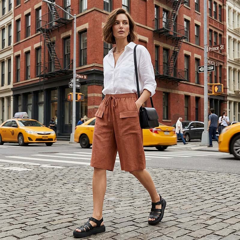 🔥 50% RABATT 👖 Damen Capri Shorts mit Kordelzug – lässig, bequem & perfekt für den Sommer ☀️