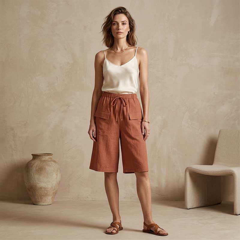 🔥 50% RABATT 👖 Damen Capri Shorts mit Kordelzug – lässig, bequem & perfekt für den Sommer ☀️