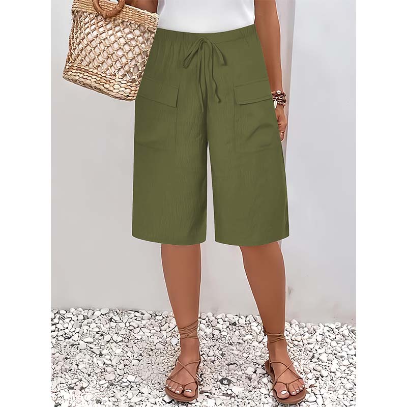 🔥 50% RABATT 👖 Damen Capri Shorts mit Kordelzug – lässig, bequem & perfekt für den Sommer ☀️
