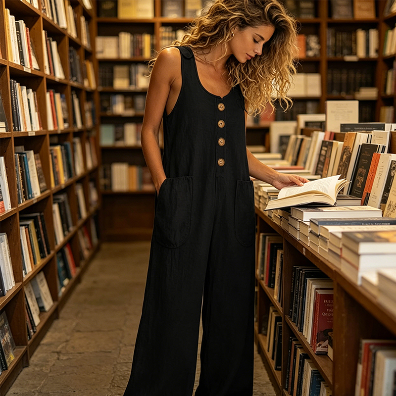 🔥 NUR JETZT: -50% 👖 Bequemer Damen Jumpsuit 💥 weiter Schnitt, leicht & ideal für Alltag & Urlaub ☀️
