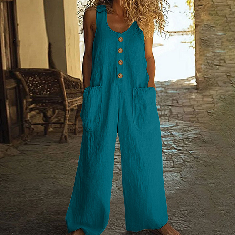 🔥 NUR JETZT: -50% 👖 Bequemer Damen Jumpsuit 💥 weiter Schnitt, leicht & ideal für Alltag & Urlaub ☀️