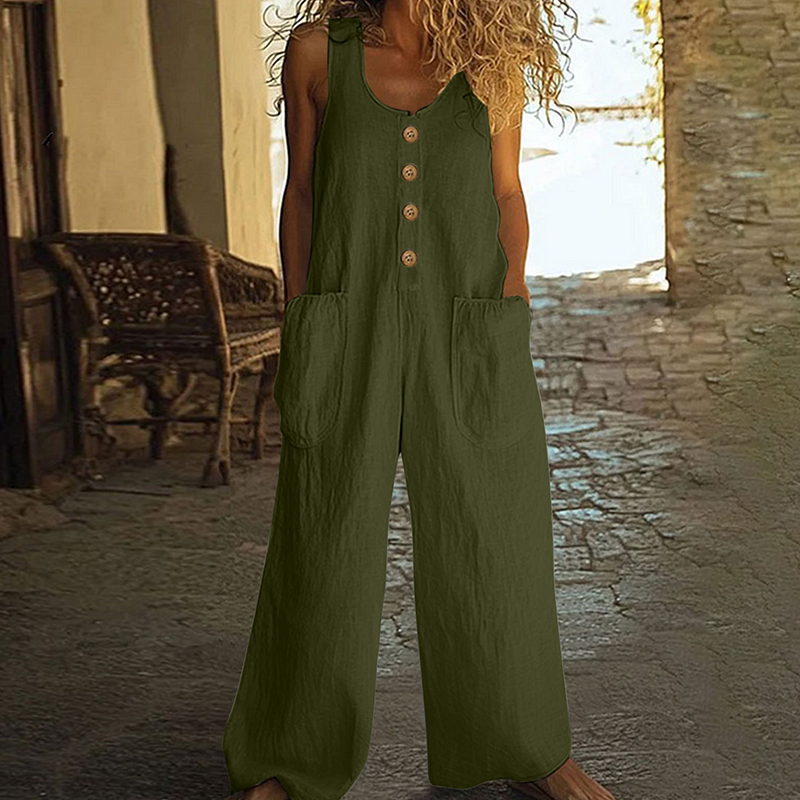 🔥 NUR JETZT: -50% 👖 Bequemer Damen Jumpsuit 💥 weiter Schnitt, leicht & ideal für Alltag & Urlaub ☀️