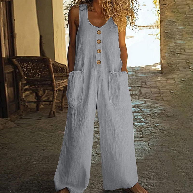 🔥 NUR JETZT: -50% 👖 Bequemer Damen Jumpsuit 💥 weiter Schnitt, leicht & ideal für Alltag & Urlaub ☀️