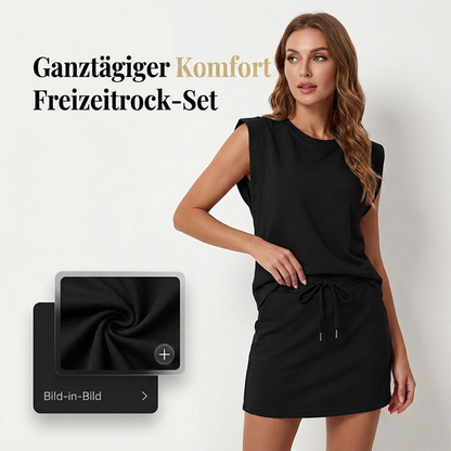 🌺🔥 57% RABATT ⏰ Modernes Damen-Set – ärmelloses Top & Rock mit Kordelzug ✨ luftig, stilvoll & perfekt für den Sommer ☀️