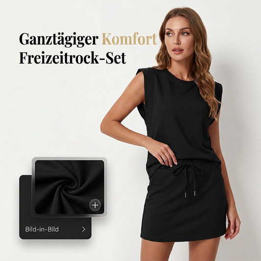 🌺🔥 57% RABATT ⏰ Modernes Damen-Set – ärmelloses Top & Rock mit Kordelzug ✨ luftig, stilvoll & perfekt für den Sommer ☀️
