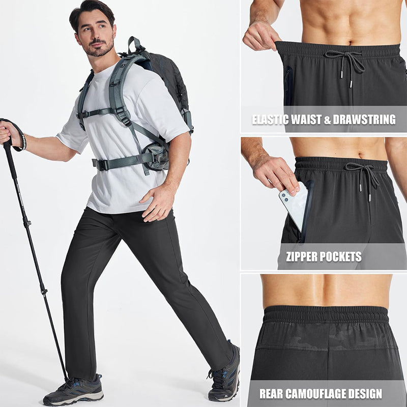 Leichte Sporthose für Herren mit Reißverschlusstaschen