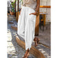Damen Freizeit Harem-Hose aus Leinen-Mischung