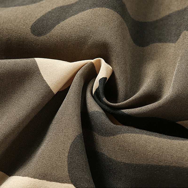 Lässige Camouflage-Hose mit Kordelzug