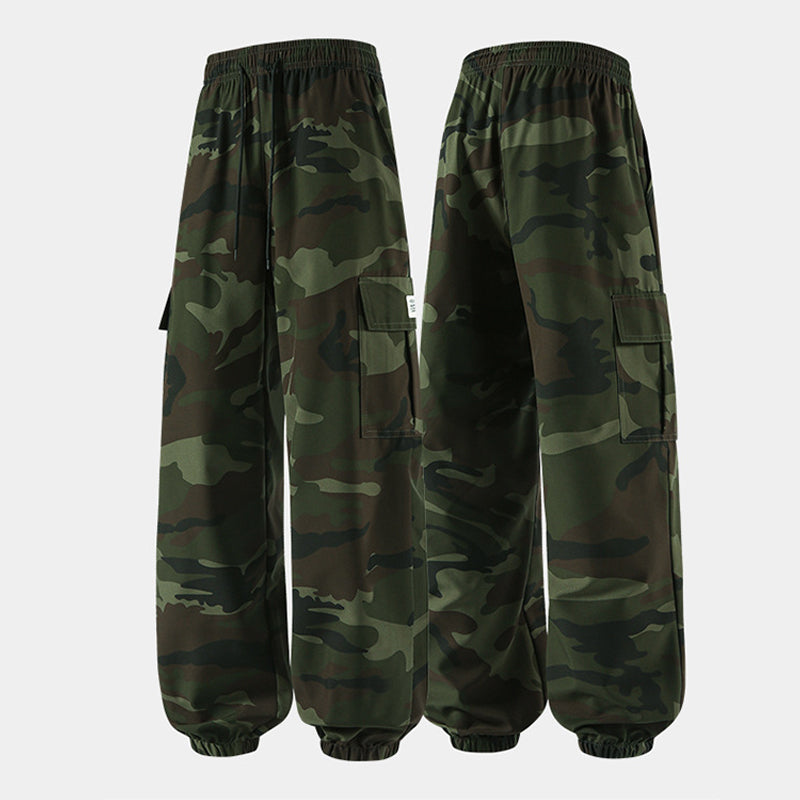 Lässige Camouflage-Hose mit Kordelzug