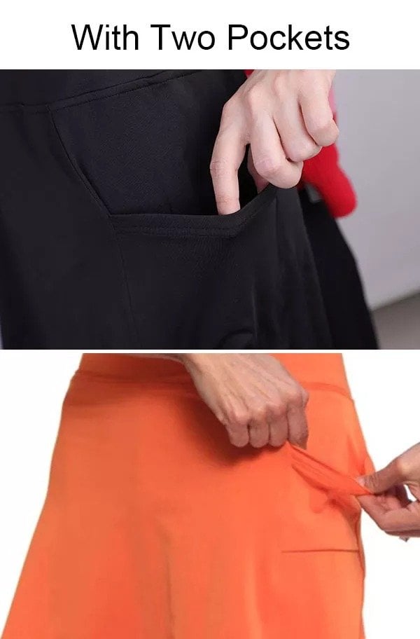 🏸 Sport-Rock mit integrierten Shorts – Anti-Scheuer, ideal für Tennis, Laufen & Gym!