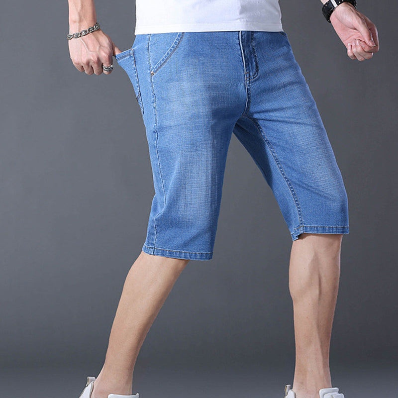 Dehnbare und atmungsaktive Denim-Shorts für Herren