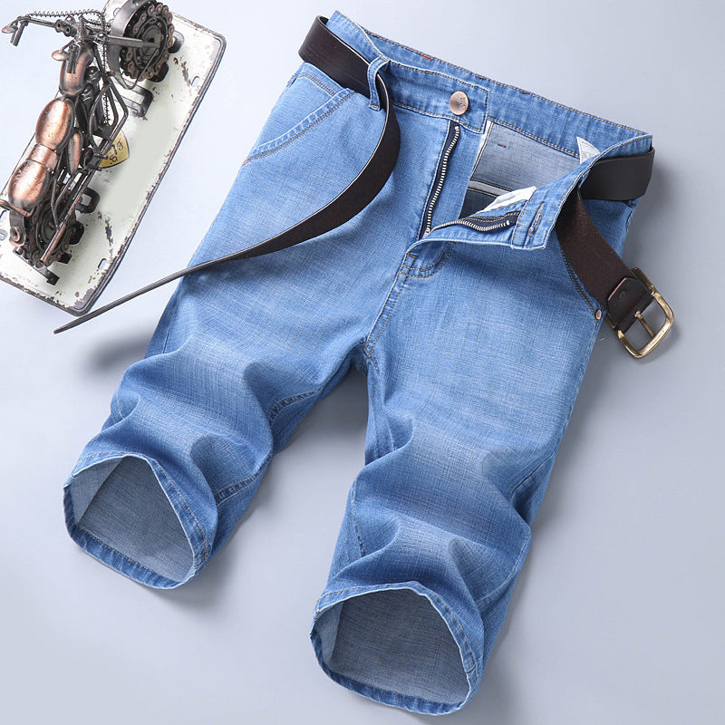 Dehnbare und atmungsaktive Denim-Shorts für Herren
