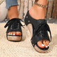 Damen Peeptoe-Wedges mit Plateau